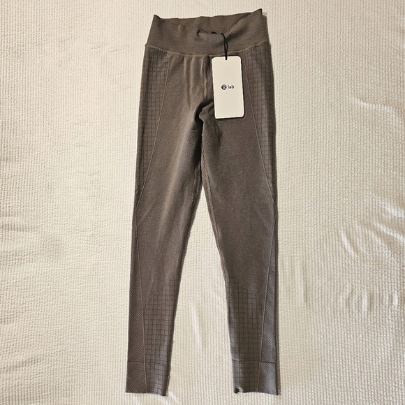 lululemon Lab Seamless W'ool-Blend Tight color rover(Grey) size 4 - Picture 1 of 12